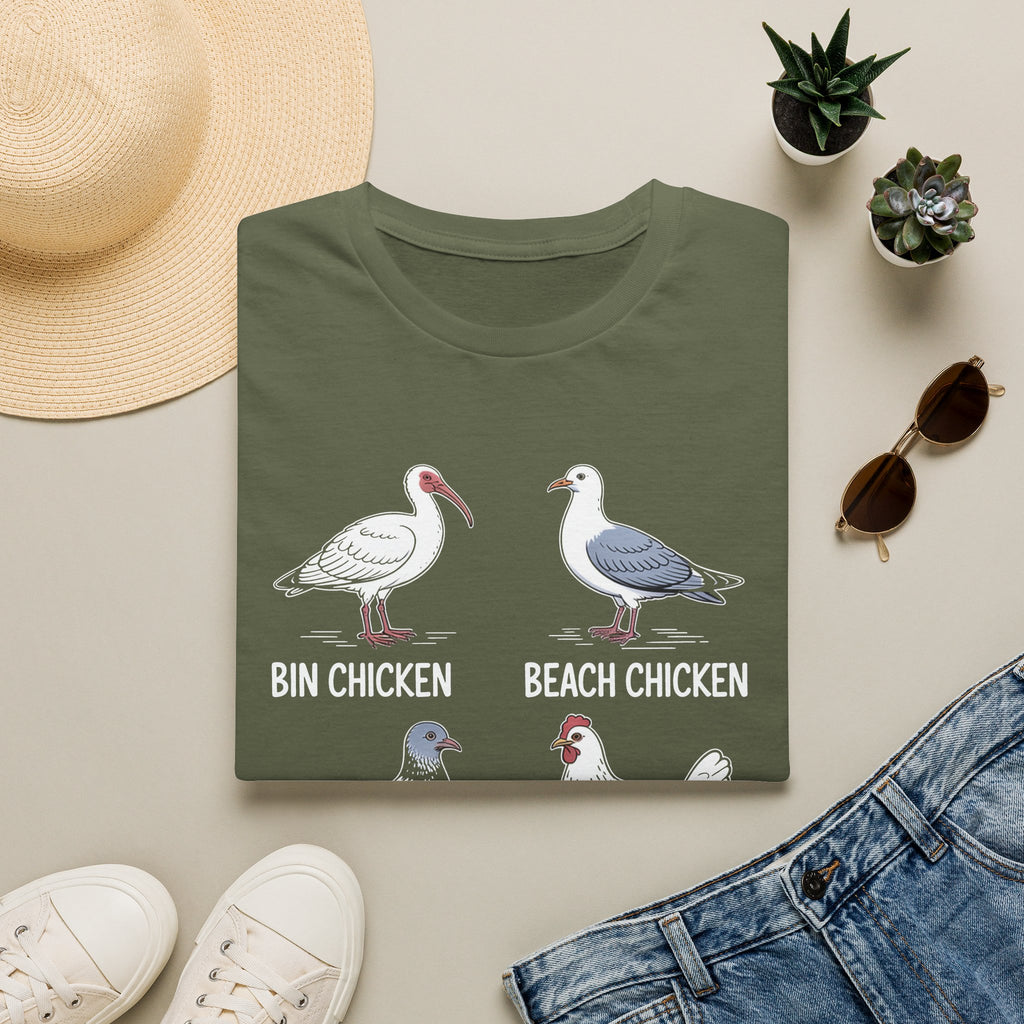 Bin Chicken Beach Chicken Chicken Types Unisex T-Shirt Unisex Adult T-shirt animal Birds Globally Fulfilled