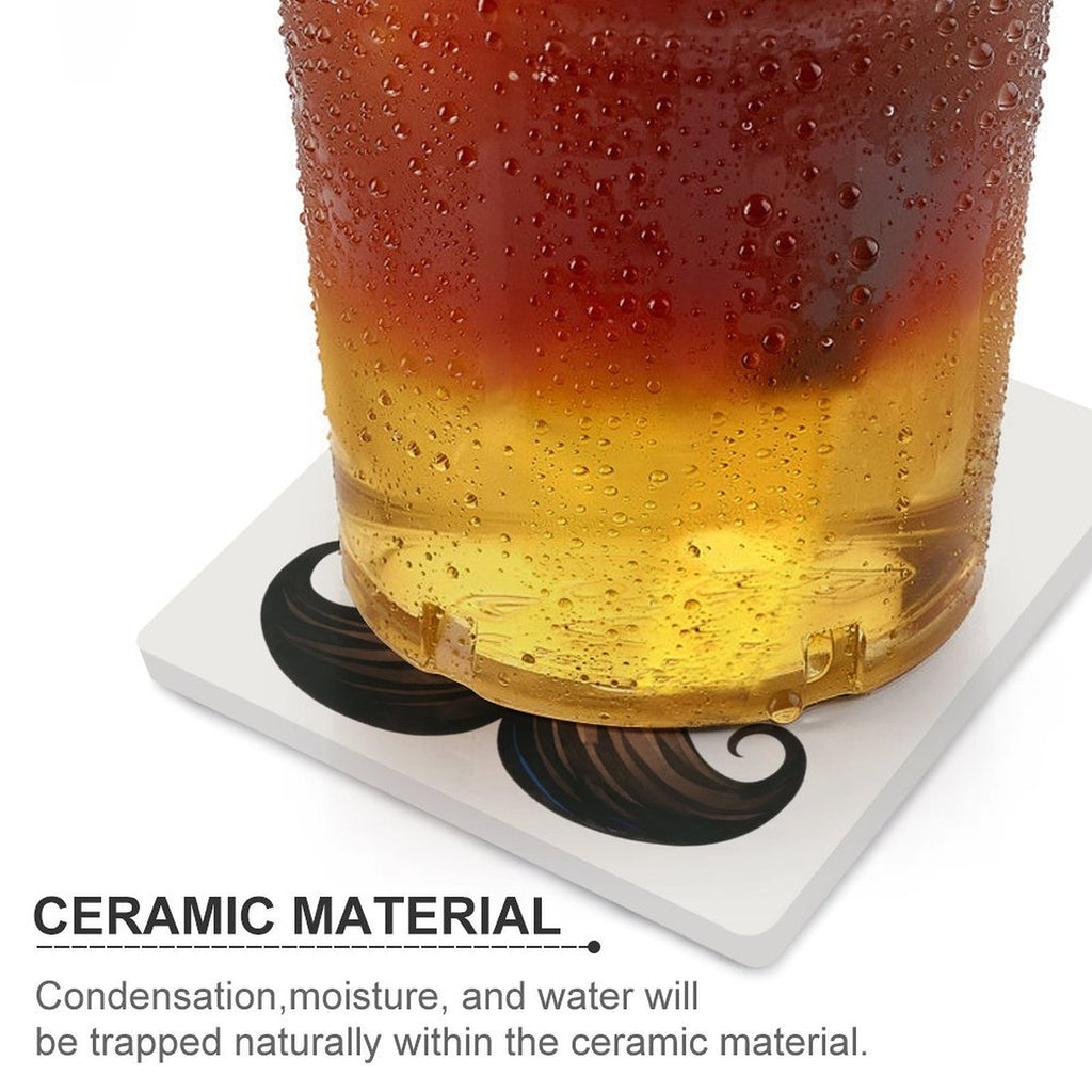 Dad Bod On Point - Ceramic Coasters (Square) Ceramic Coasters Dad Printed Offshore