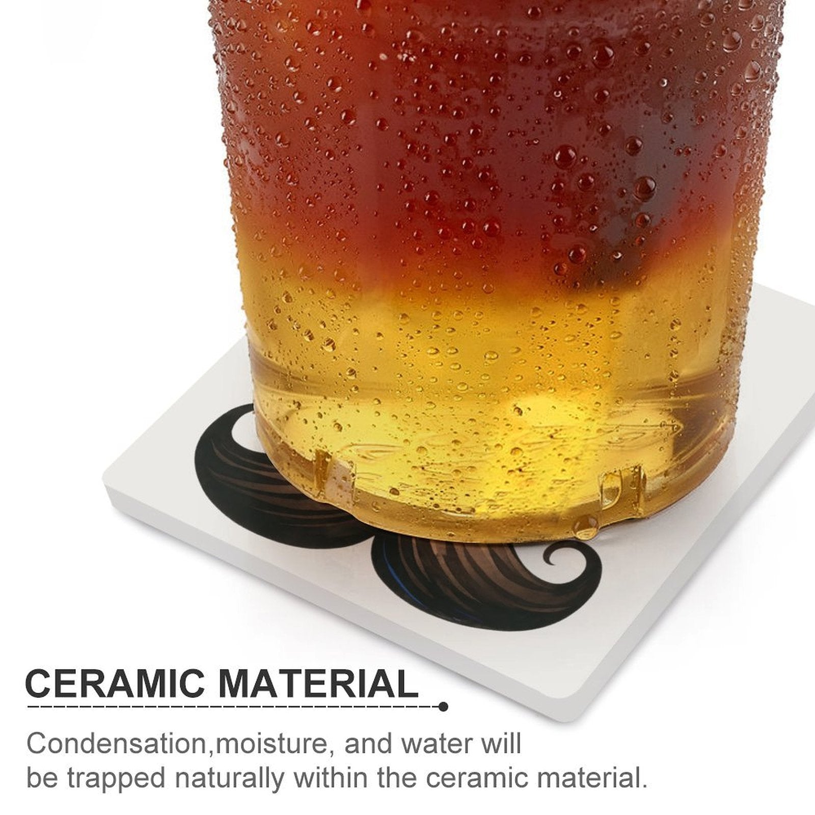 Dad Bod On Point - Ceramic Coasters (Square) Ceramic Coasters Dad Printed Offshore