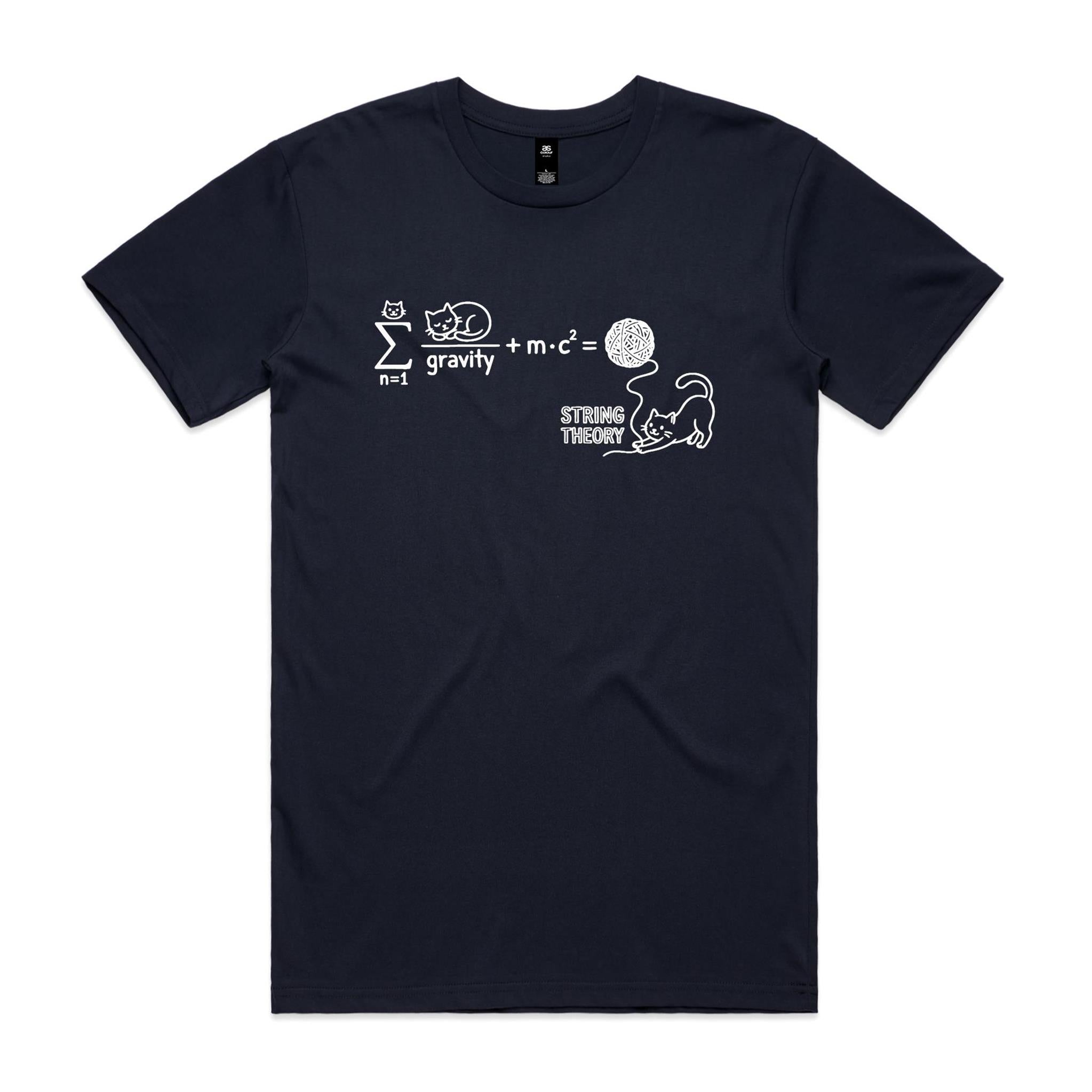 Cat String Theory Physics Men's AS Colour T-shirt