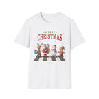 Fab Four Of Christmas Crossing The Road - Unisex Softstyle T-Shirt