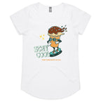 Stay Cool, Ice Cream - Womens Scoop Neck T-Shirt White Womens Scoop Neck T-shirt Printed In Australia Summer