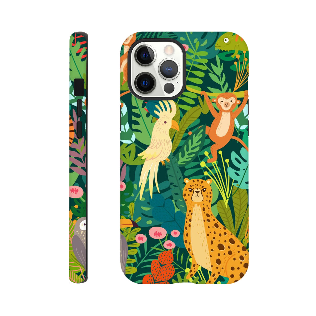 Tropical Jungle Animals - Apple iPhone Tough case iPhone 12 Pro Max iPhone Tough Case animal Globally Fulfilled