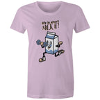 Life Is Short, Milk It - Womens T-shirt Lavender Womens T-shirt Fitness Printed In Australia