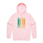 Retro Nostalgia - Mens Hoodie Pink Mens Hoodie Printed In Australia Retro