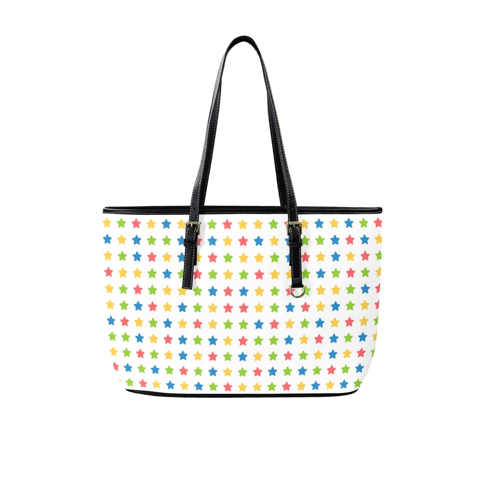 Stars - Leather Tote Bag-Large