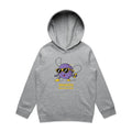Music Moves Me Kid's AS Colour Hoodie Grey Marle Kids Hoodie Printed In Australia