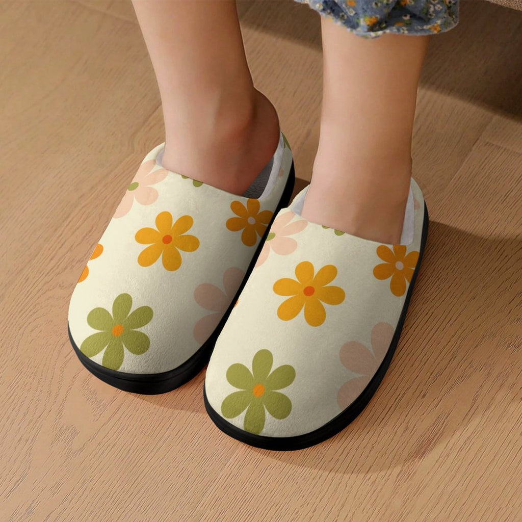 Cute Daisies Kids Cotton Slippers Kids Cotton Slippers Plants Printed Offshore