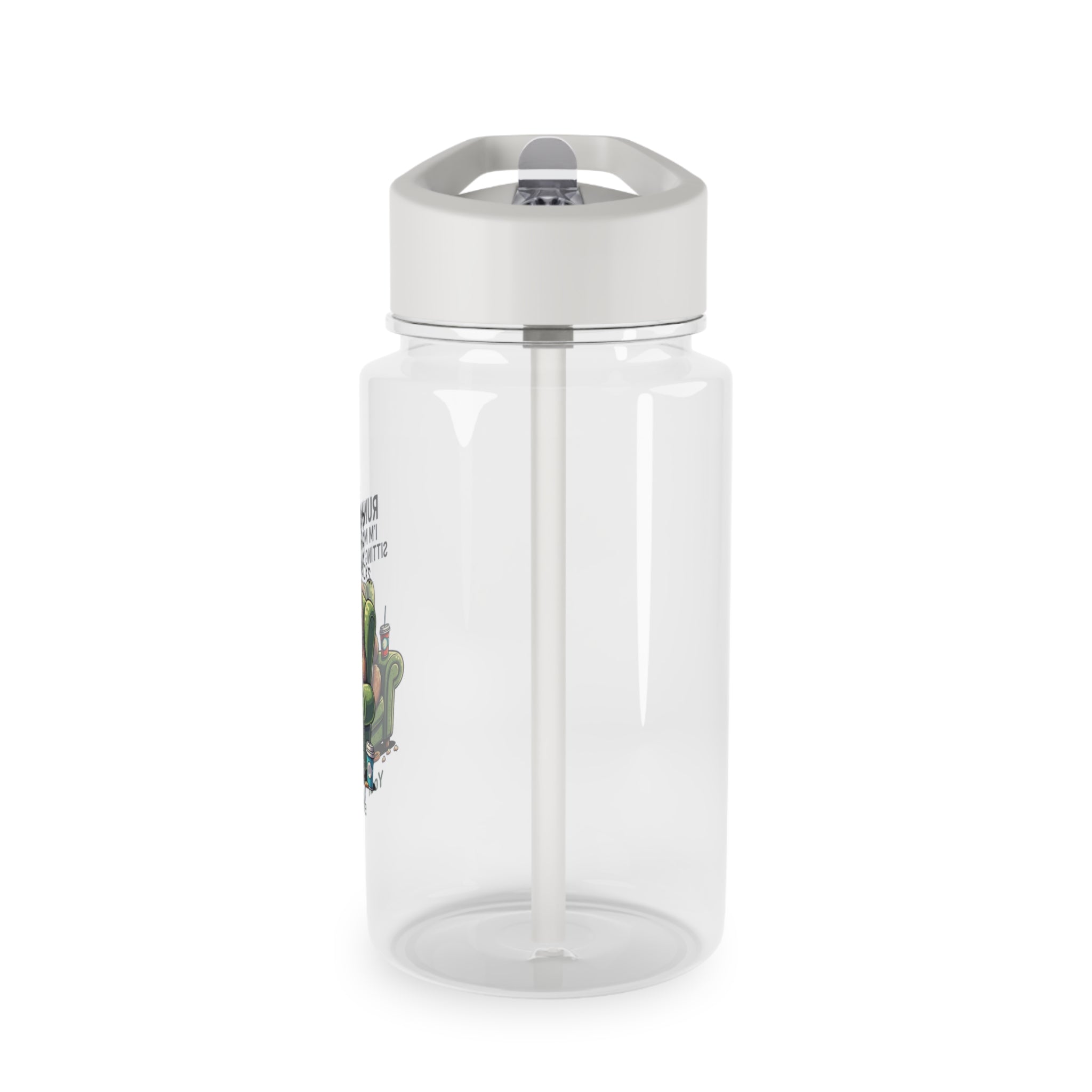 Personalised - Sloth, Running, I'm More Into Sitting And Snacks - Clear Tritan Water Bottle