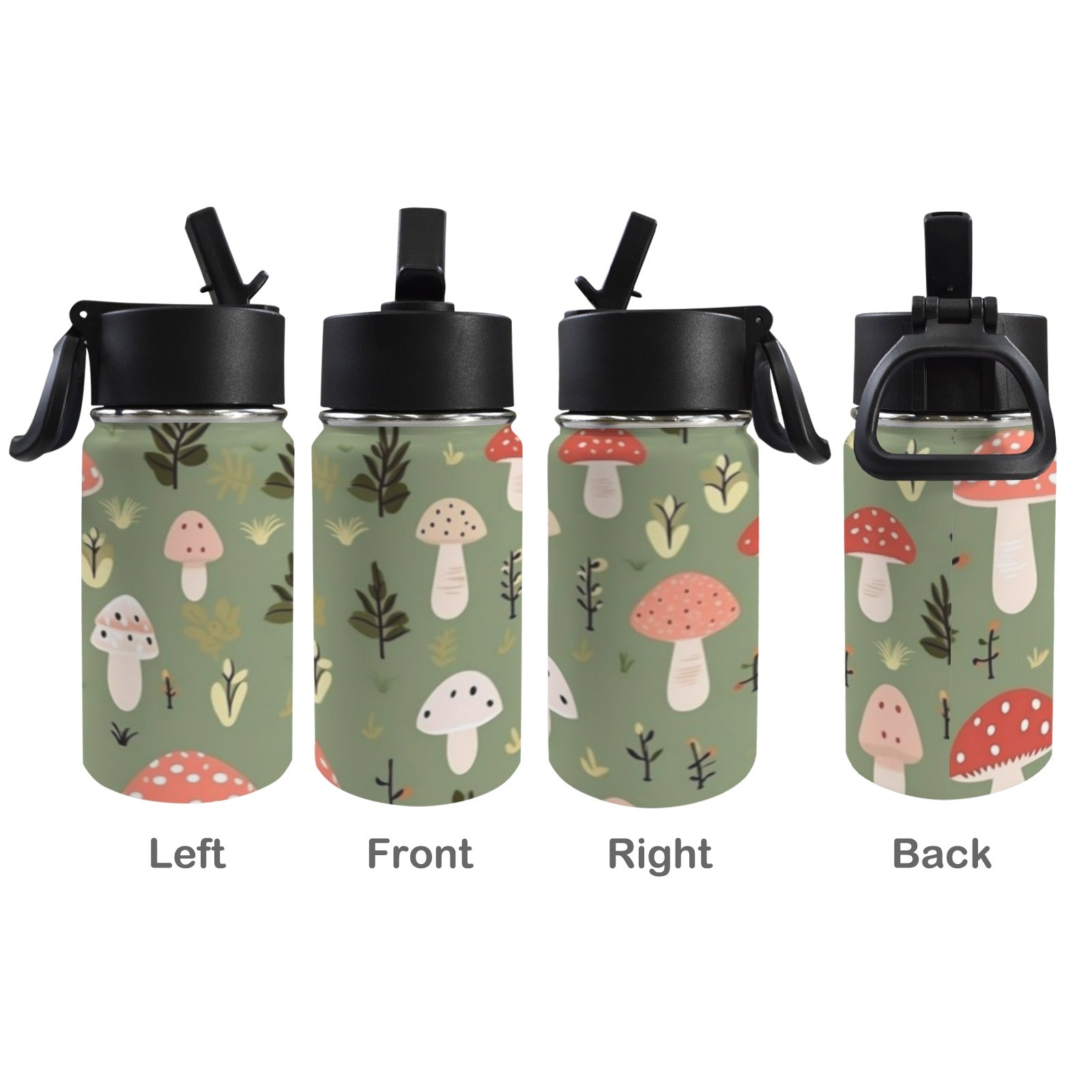 Toadstools 12oz Kids Water Bottle with Straw Lid