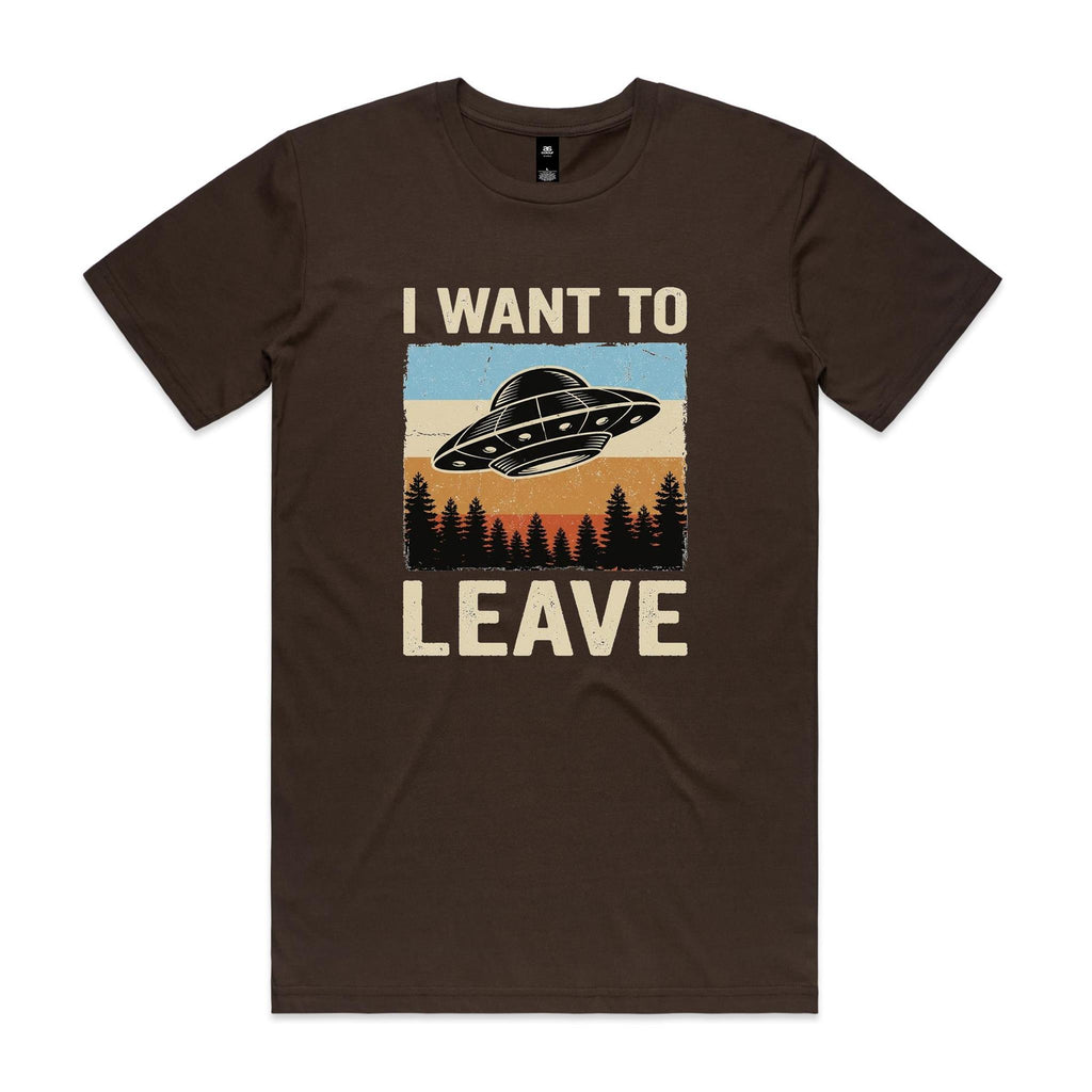 UFO I Want To Leave Men's AS Colour T-shirt