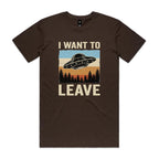 UFO I Want To Leave Men's AS Colour T-shirt