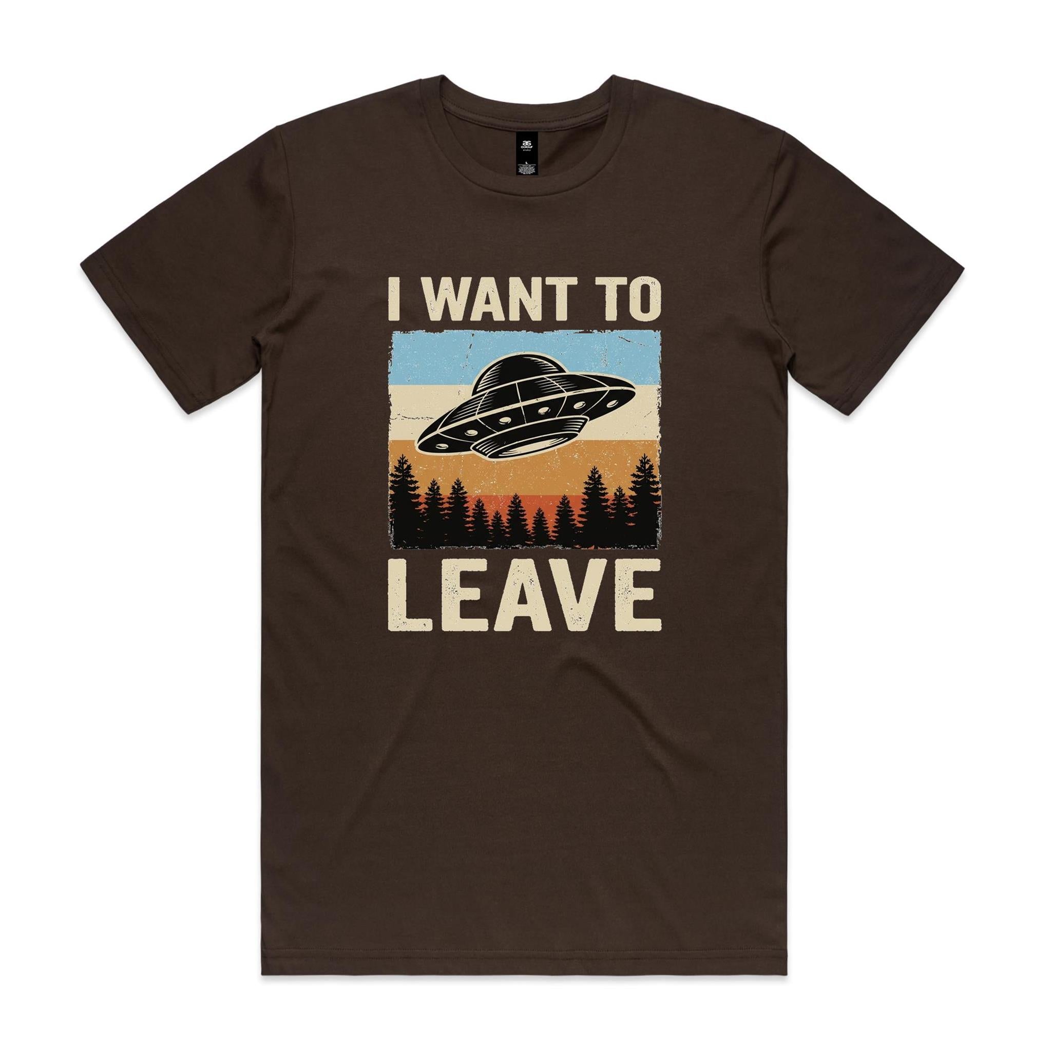 UFO I Want To Leave Men's AS Colour T-shirt