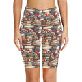 Watercolour Books Women's Bike Shorts With Side Pockets Women's Bike Shorts Printed Offshore Reading