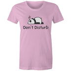 Panda, Don't Disturb - Womens T-shirt Pink Womens T-shirt animal Printed In Australia