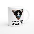 Adventure Awaits - White 11oz Ceramic Mug White 11oz Mug Globally Fulfilled Positivity