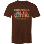Bookmarks Are For Quitters - Mens T-Shirt Dark Chocolate Mens T-shirt Printed In Australia Reading