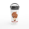 Personalised - Beefcake - White 15oz Stainless Steel Travel Mug Default Title Personalised Travel Mug Fitness Globally Fulfilled