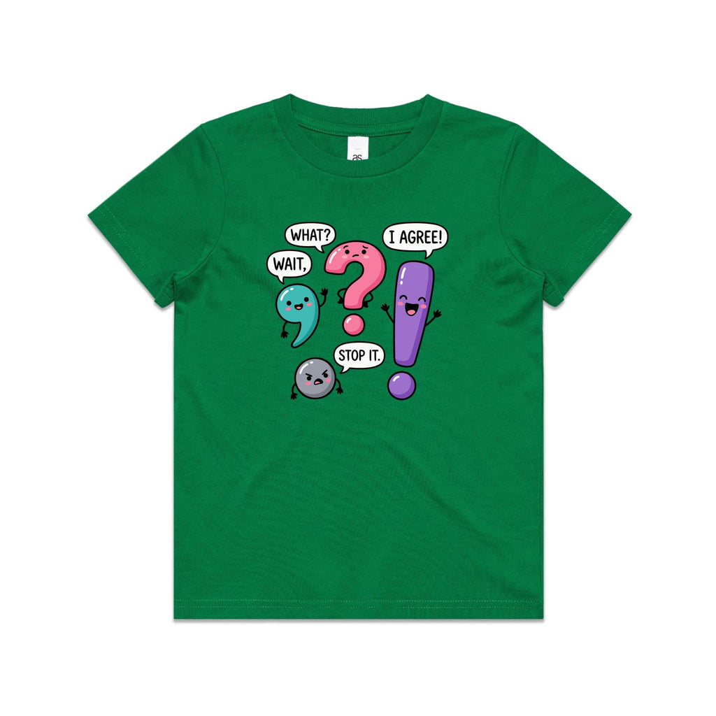 Funny Punctuation Kids AS Colour T-shirt
