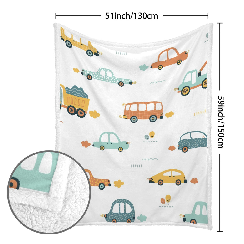 Cars - Double-Layer Fleece Blanket 51"x59"