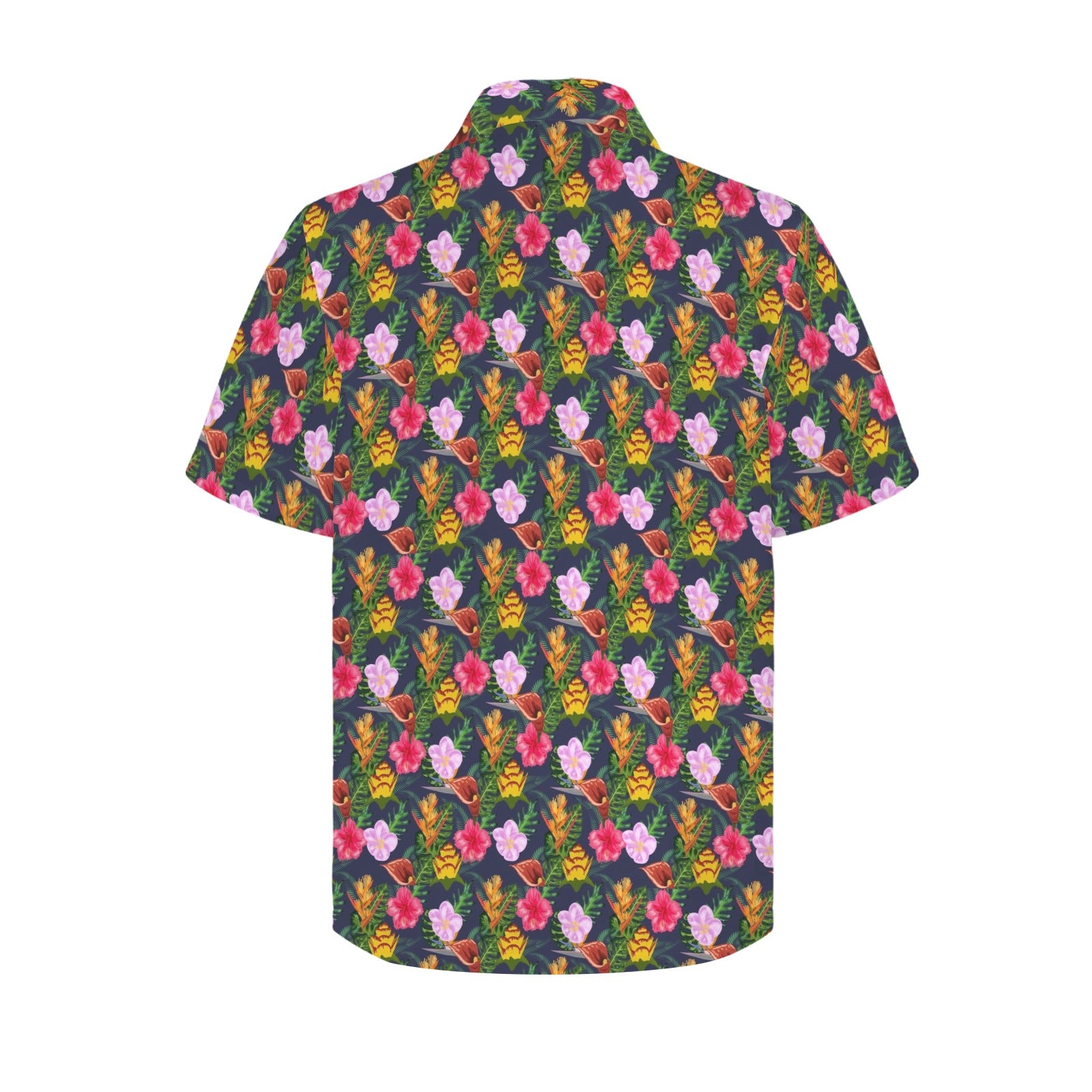 Tropical Floral - Men's Short Sleeve Hawaiian Shirt