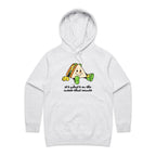 It's What's On The Inside That Counts, Sandwich - Womens Hoodie White Marle Womens Hoodie Food Positivity Printed In Australia
