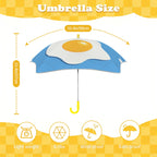Fried Eggs Kids Safe Round Corner Umbrella Kids Safe Round Corner Umbrella Food Printed Offshore