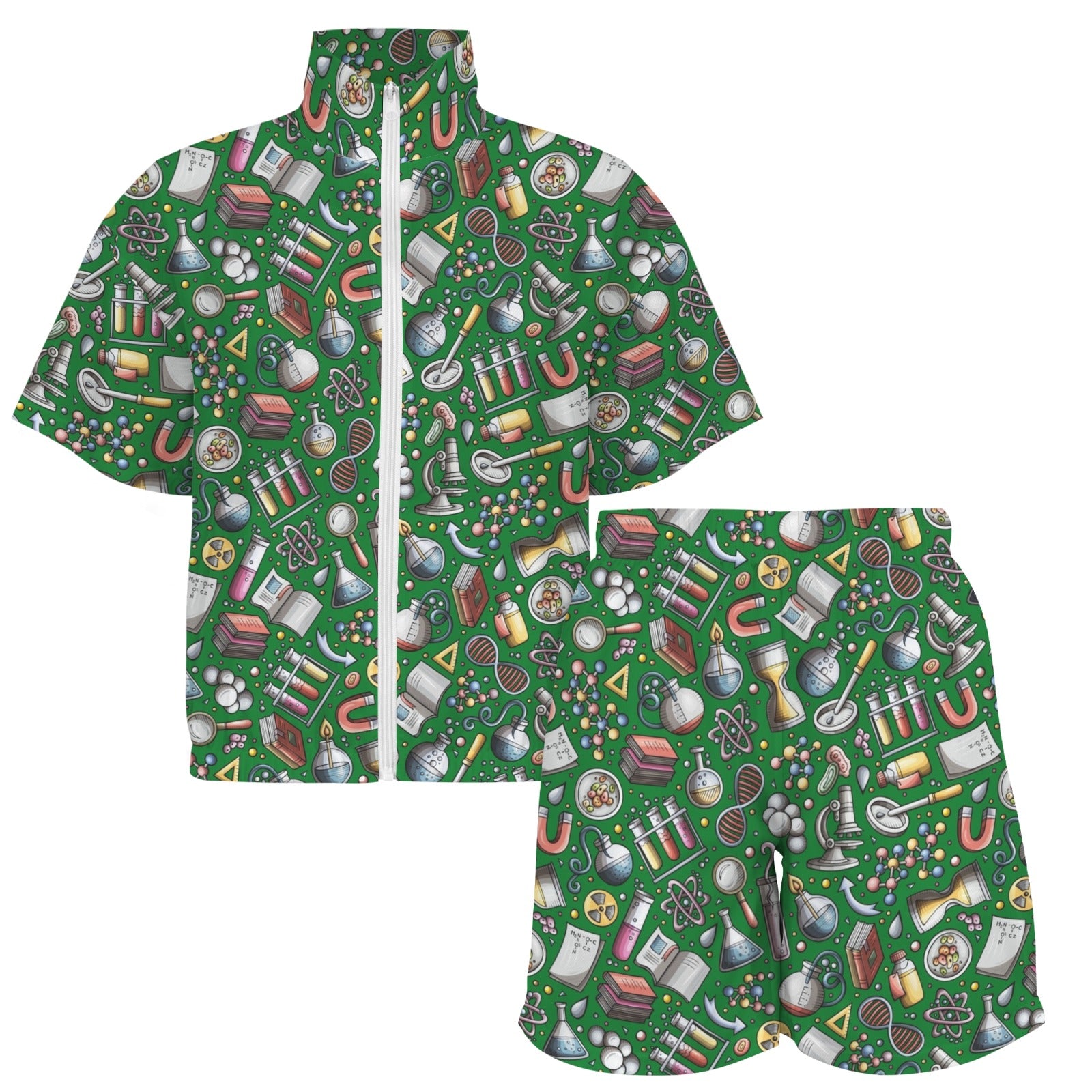 Science Love Women's Windbreaker Short Set Women's Windbreaker Short Set Printed Offshore Science