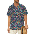 Space Arcade Men's Short Sleeve Hawaiian Shirt Men's Hawaiian Shirt (New) Games Printed Offshore Retro