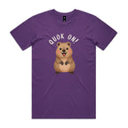 Quokka, Quok On Men's AS Colour T-shirt Purple Mens T-shirt animal Printed In Australia