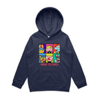 Born To Rock - Kids Hoodie Midnight Blue Kids Hoodie Printed In Australia
