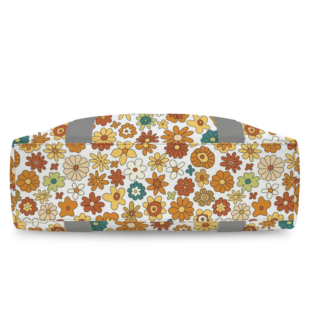 70's Style Floral Duffle Bag-Simple (Model 1715) Duffle Bag-Simple (1715)