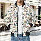 Travel And Explore Men's Casual Zip‑Up Bomber Jacket