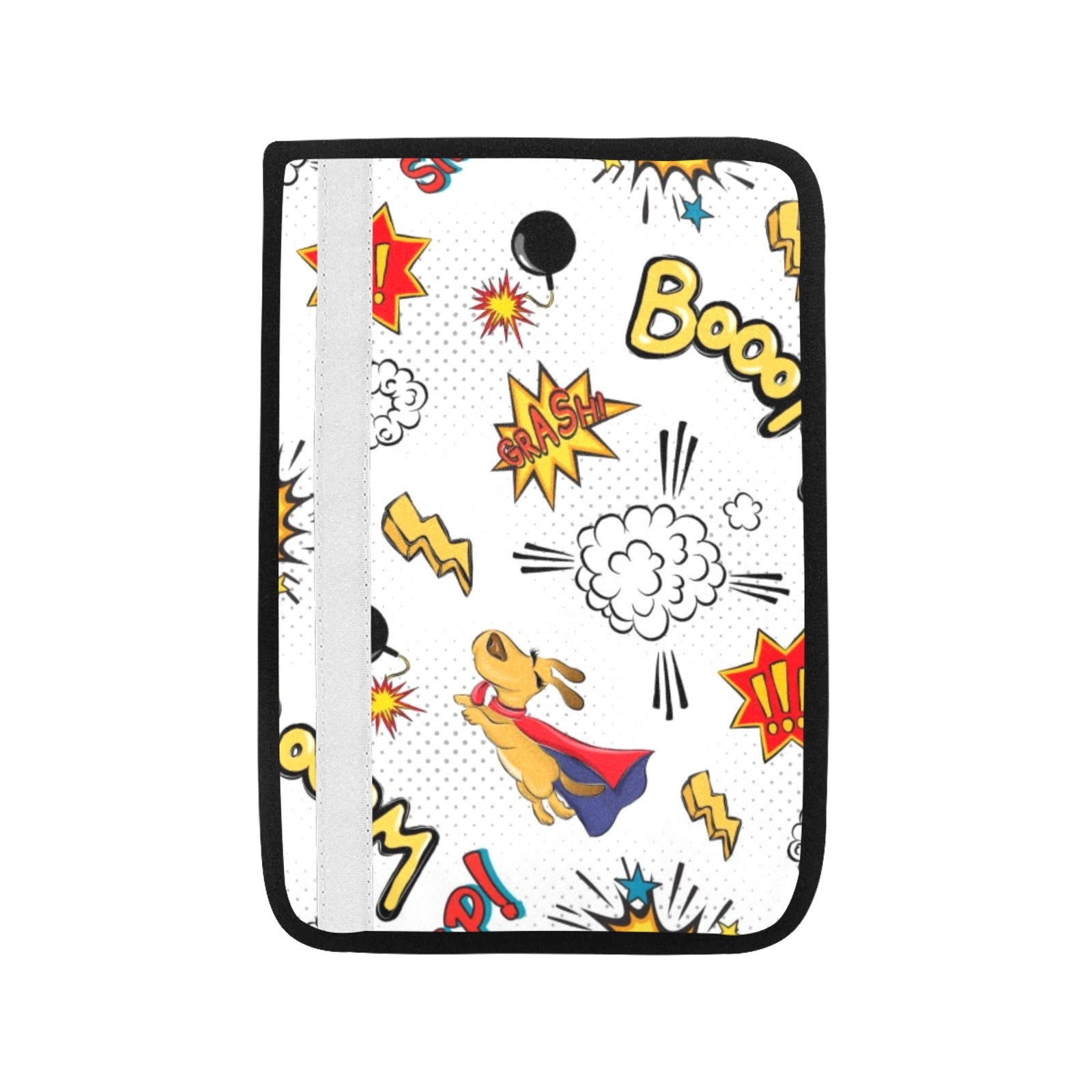 Super Dog Car Seat Belt Cover 7''x10'' (Pack of 2) Car Seat Belt Cover 7x10 (Pack of 2) animal comic Printed Offshore