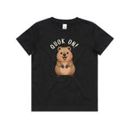 Quokka, Quok On Kid's AS Colour T-shirt Black Kids T-shirt animal Printed In Australia