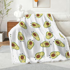 Avocado Characters - Double-Layer Fleece Blanket 51"x59"