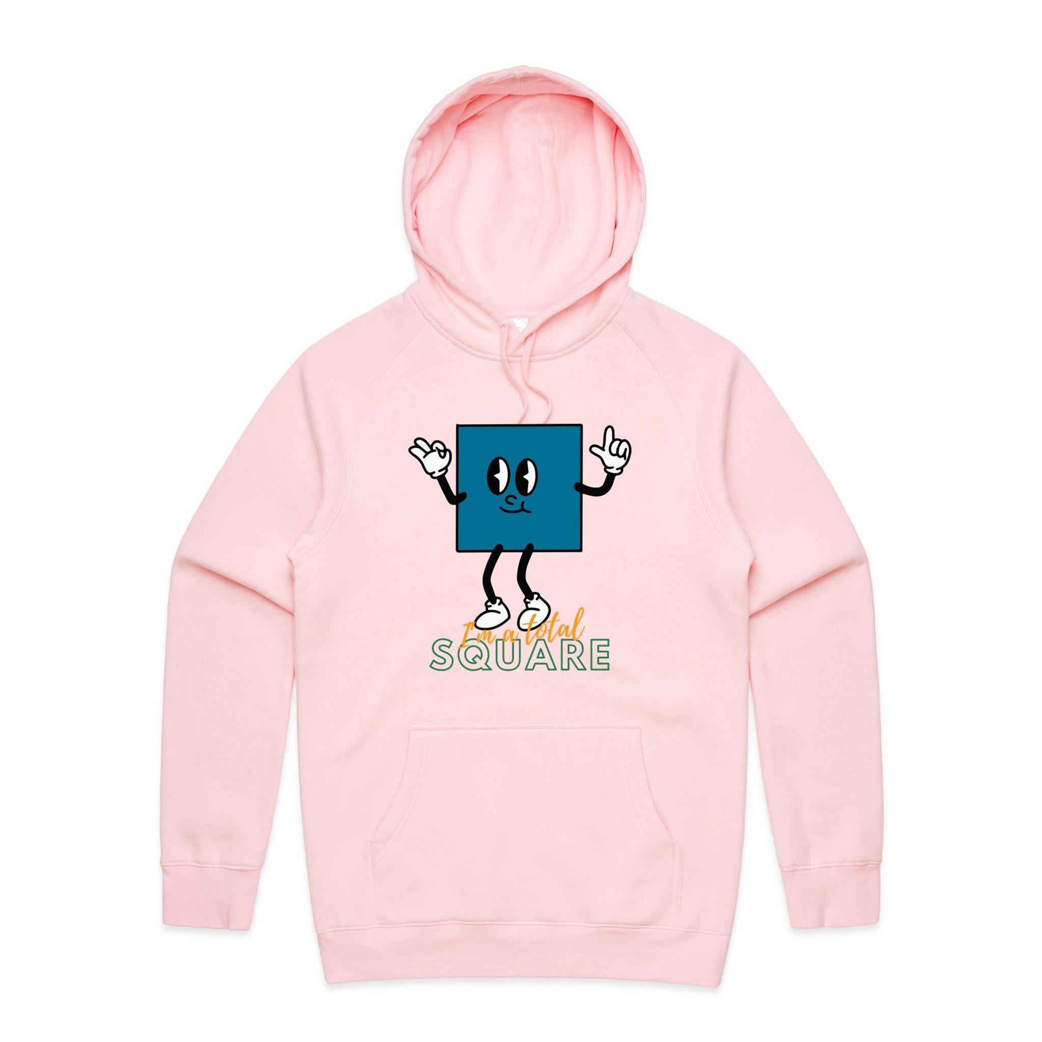 I'm A Total Square - Mens Hoodie Pink Mens Hoodie Maths Printed In Australia