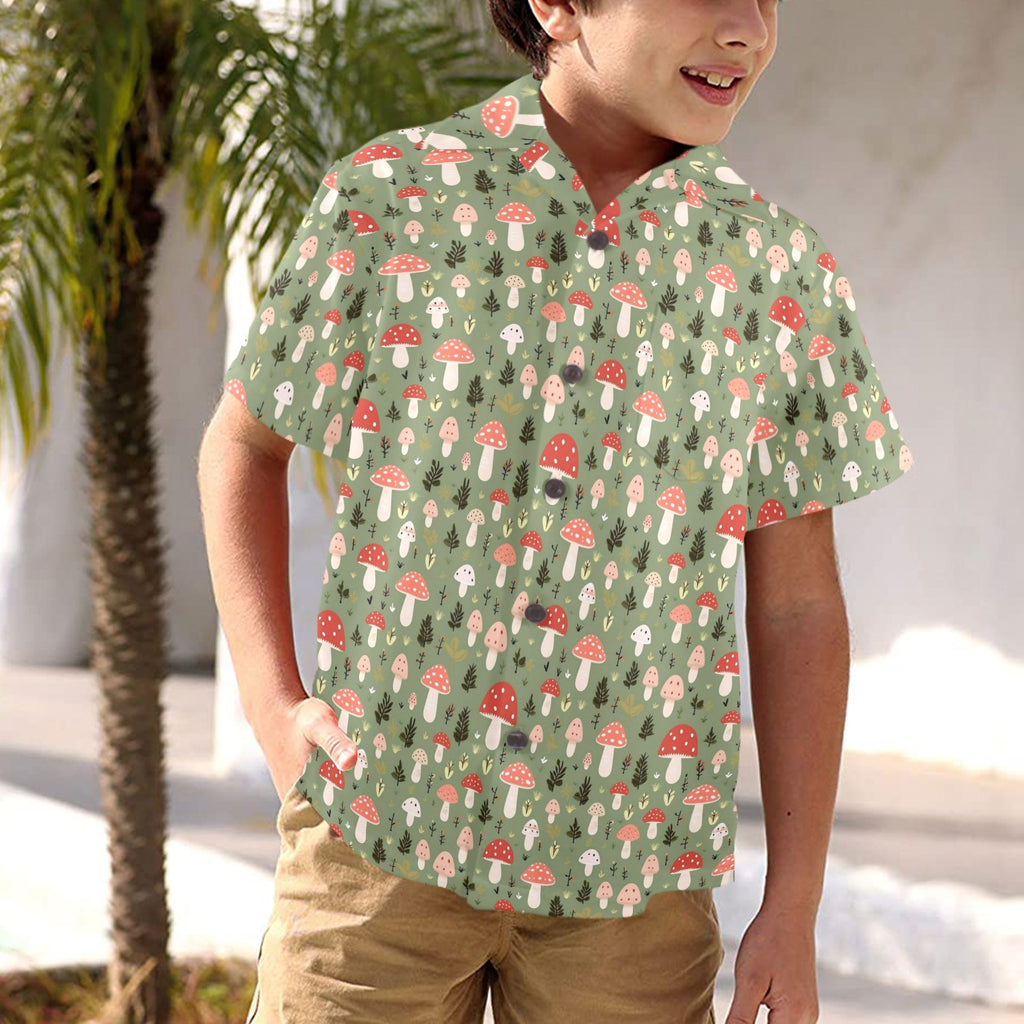 Mushroom Garden - Junior Kids Hawaiian Shirt