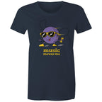 Music Moves Me - Womens T-shirt Navy Womens T-shirt Music Printed In Australia