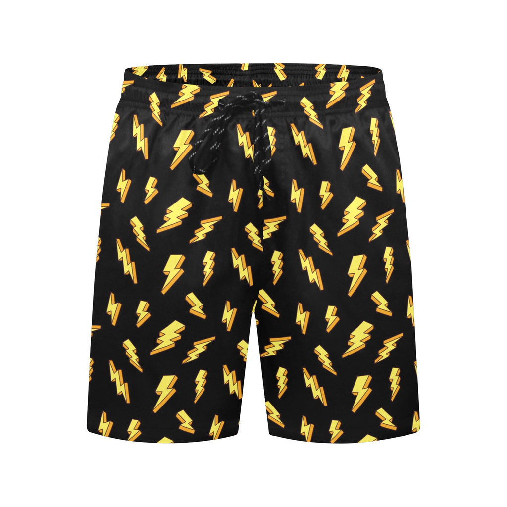 Lightning Bolts Men's Mid-Length Beach Shorts Men's Mid-Length Beach Shorts comic Printed Offshore