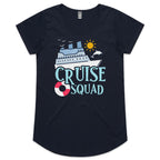 Cruise Squad Womens Cruise Scoop Neck T-Shirt Navy Womens Cruise Scoop Neck T-shirt Cruise Printed In Australia
