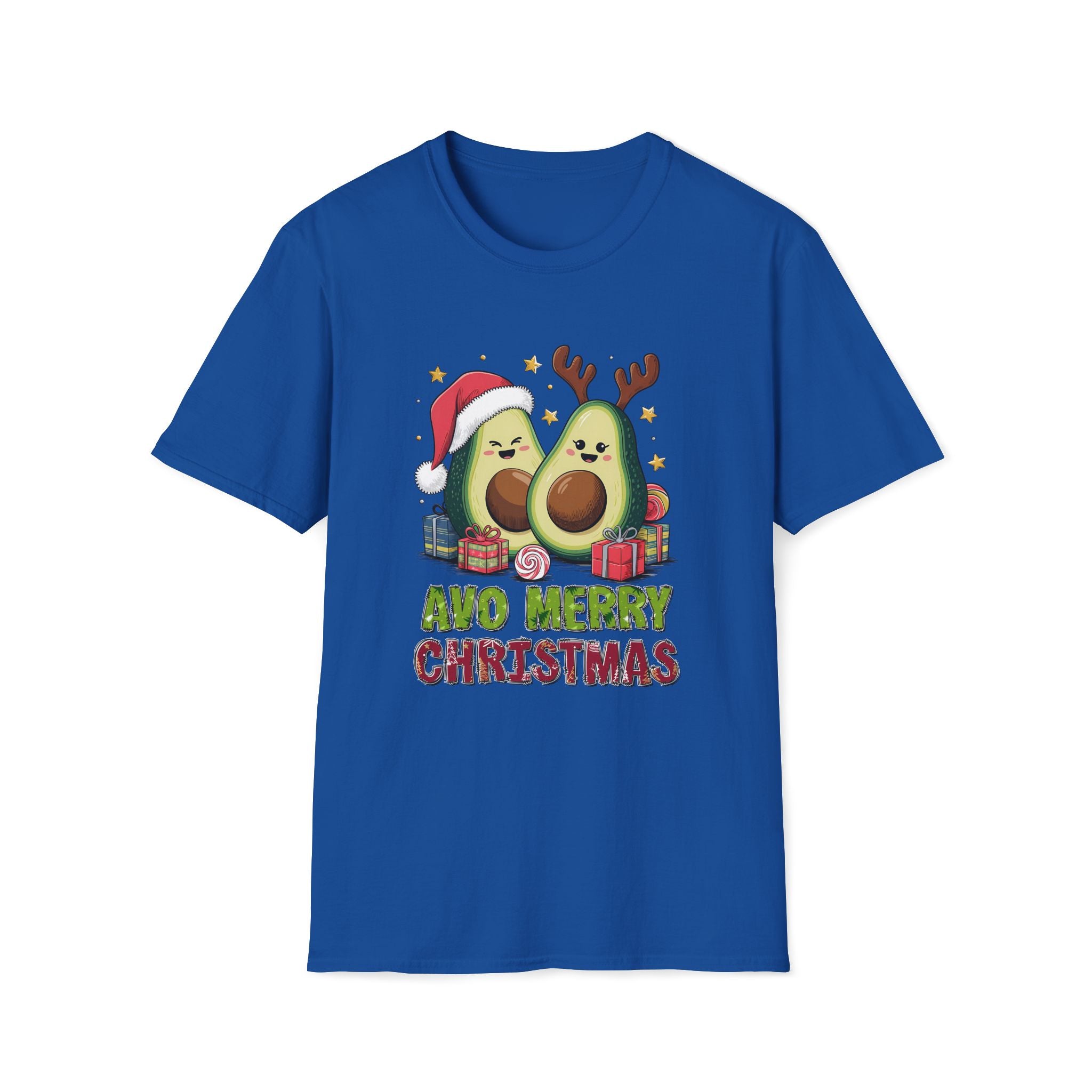 Avo Merry Christmas, Avocado - Unisex Softstyle T-Shirt