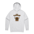 Say Cheese, Retro Camera - Mens Hoodie White Marle Mens Hoodie Printed In Australia Retro