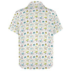 Camping Life, Retro Caravan - Women's Short-Sleeve Button Up Shirt