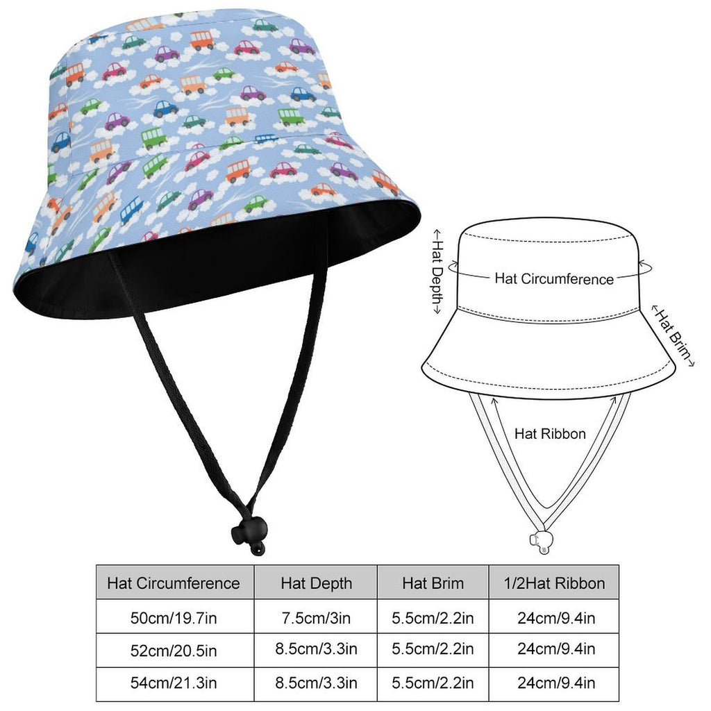 Colourful Cars Kids Bucket Hat Kids Bucket Hat Printed Offshore