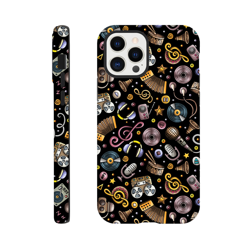 Retro Music Mix - Apple iPhone Tough case iPhone 12 Pro iPhone Tough Case Globally Fulfilled Music