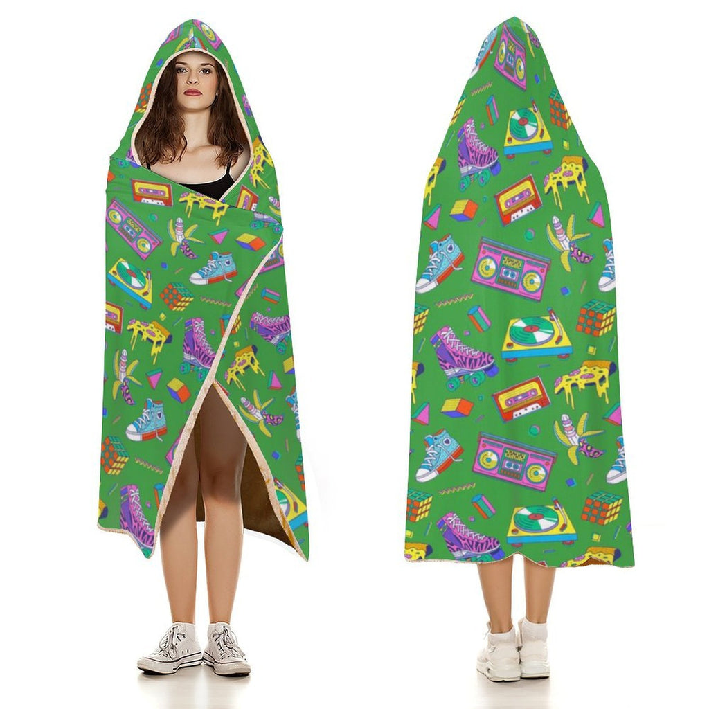 Bright 80's Kids Hooded Blanket 100cm x 130cm