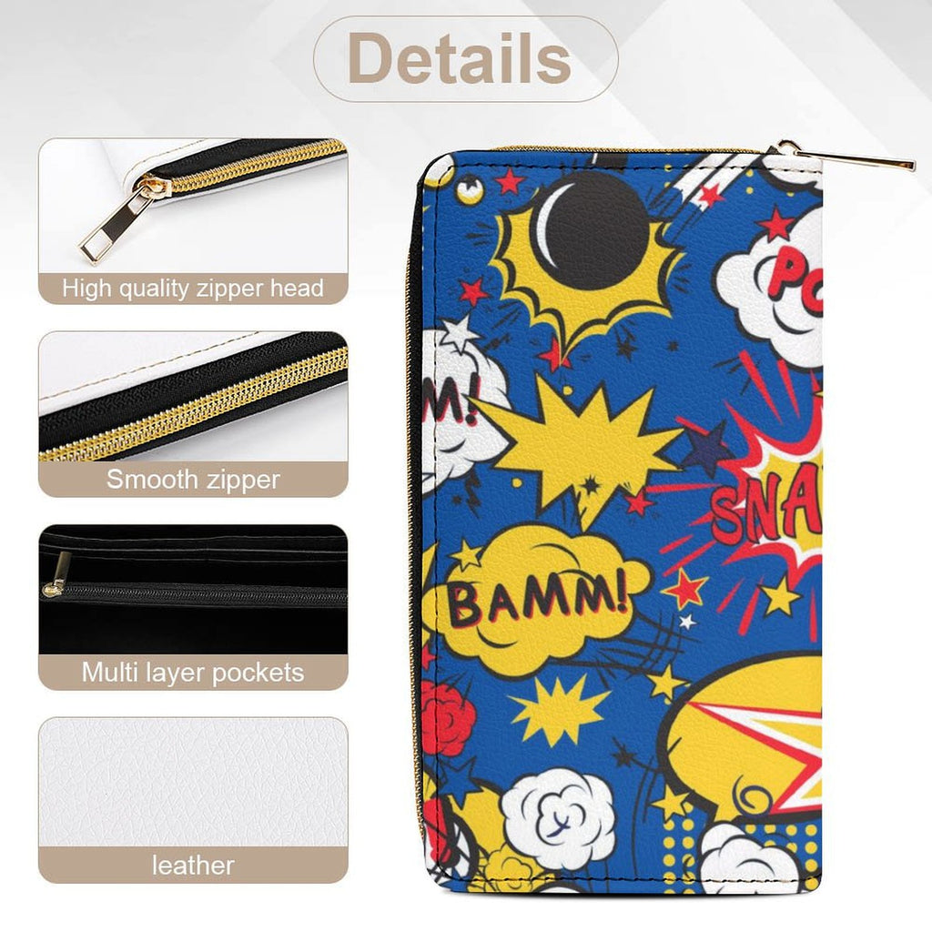 Blue Comic Book -  PU Leather Wallet
