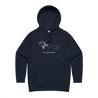Stay Grounded, Coffee Portafilter Women's AS Colour Hoodie Navy Womens Hoodie Coffee Printed In Australia