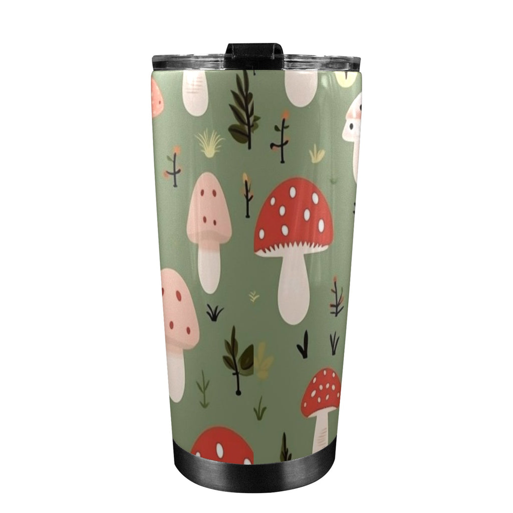 Toadstools - 20oz Mobile Tumbler with Lid (Black Lock) 20oz Travel Mug Printed Offshore